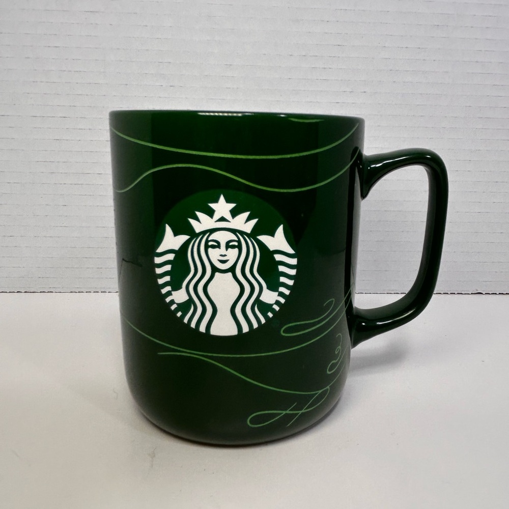 12oz Starbucks 2020 Siren Swirl Logo Green White Coffee Cup Mug